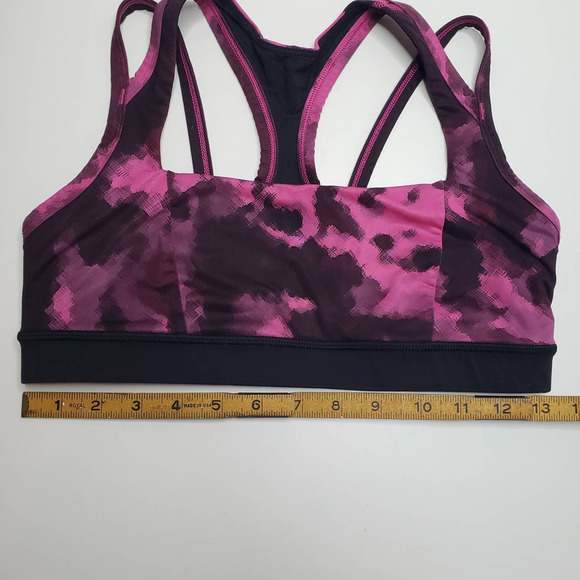 Lululemon Splendour Sports Bra 8 Raspberry Black - Picture 8 of 8